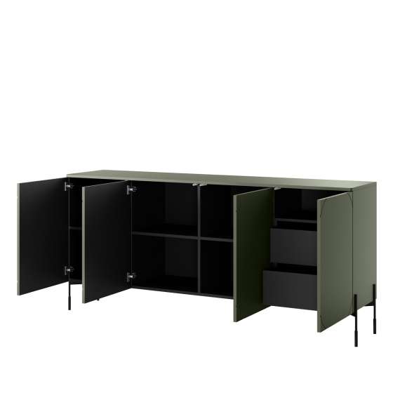 Skjenk Sonatia 204 - olivengrønn - 4 dører