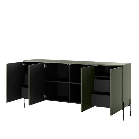 Skjenk Sonatia 204 - olivengrønn - 4 dører