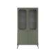 Vitrineskap Sonatia 104 - olivengrønn - 4 dører