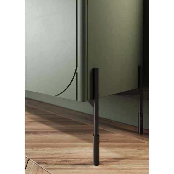 Skap Sonatia 124x140 - olivengrønn - 4 dører