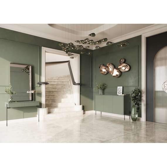 Skap Sonatia 124x140 - olivengrønn - 4 dører