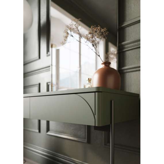 Konsoll Sonatia 104x45 - olivengrønn - sminkebord - veggmontert