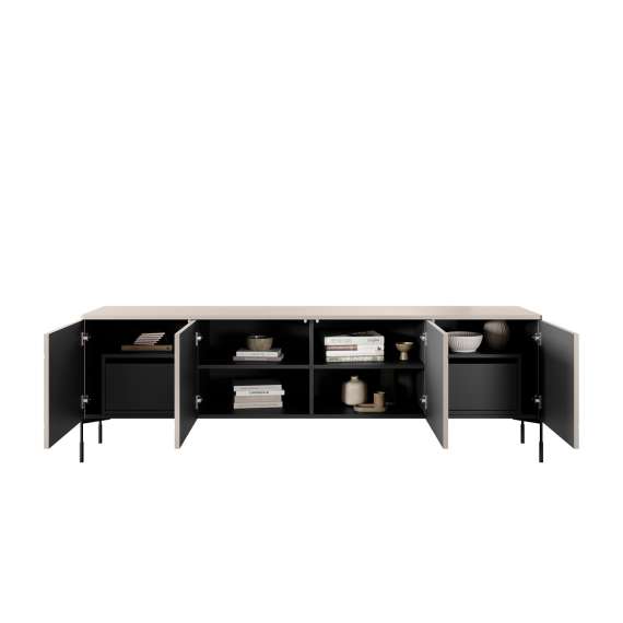 Tv-benk Sonatia 204 - cashmere - 4 dører