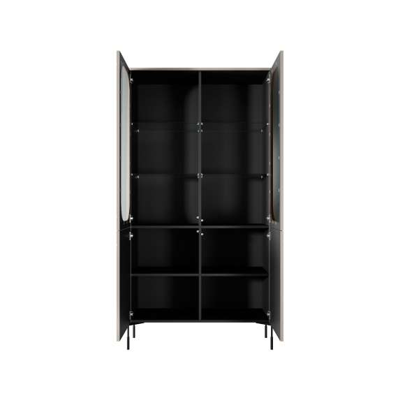 Vitrineskap Sonatia 104 - cashmere - 4 dører