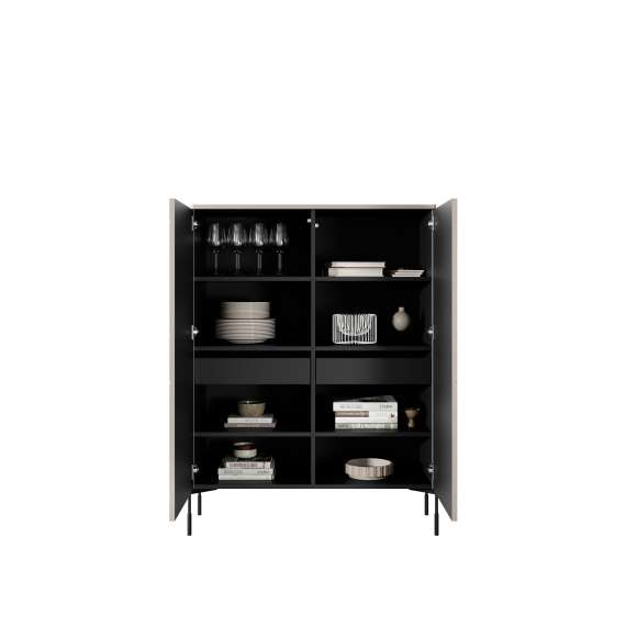 Skap Sonatia 124x140 - cashmere - 4 dører