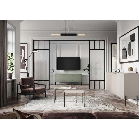 Skap Sonatia 124x140 - cashmere - 4 dører