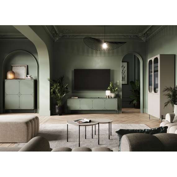 Skap Sonatia 124x140 - cashmere - 4 dører