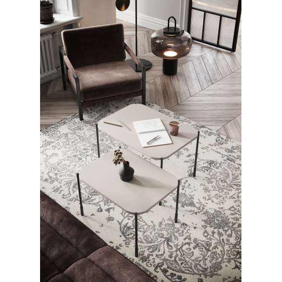 Stuebord Sonatia 70x50 - cashmere - metallben