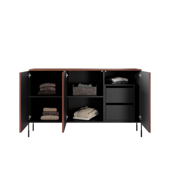 Skjenk Sonatia 154 - rustikk rød - 3 dører