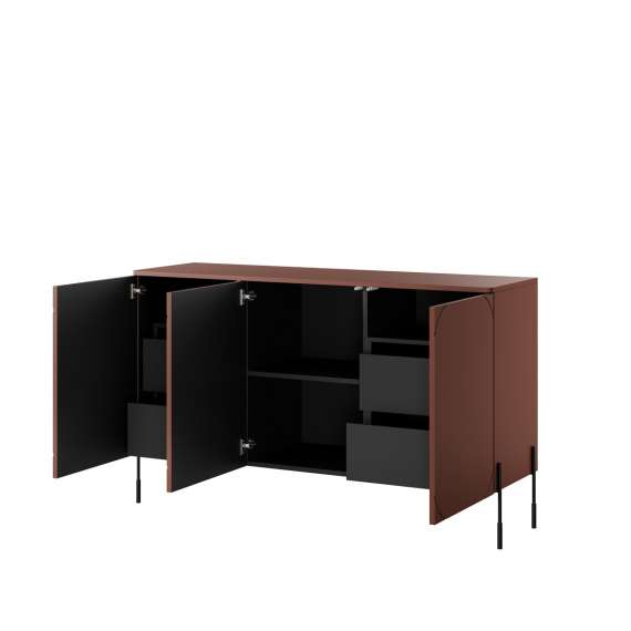 Skjenk Sonatia 154 - rustikk rød - 3 dører