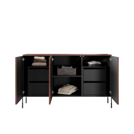 Skjenk Sonatia 154 - rustikk rød - 3 dører