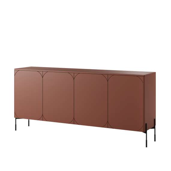 Skjenk Sonatia 204 - rustikk rød - 4 dører