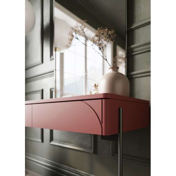 Konsoll Sonatia 104x45 - rustikk rød - sminkebord - veggmontert