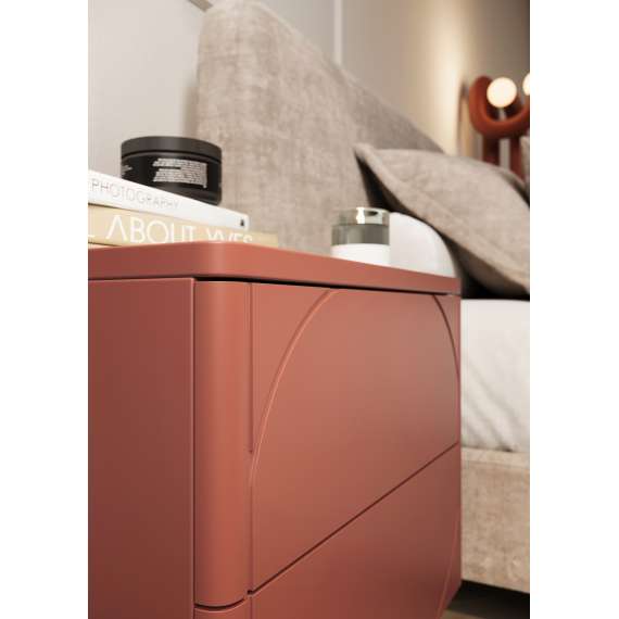 Nattbord Sonatia 49x55 - rustikk rød - 4 dører