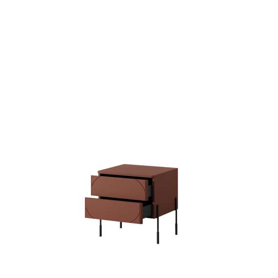 Nattbord Sonatia 49x55 - rustikk rød - 4 dører