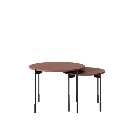 Stuebord Sonatia ø64 - rustikk rød - metallben