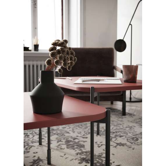 Stuebord Sonatia 70x50 - rustikk rød - metallben