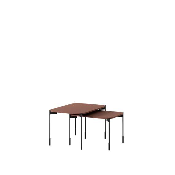 Stuebord Sonatia 70x50 - rustikk rød - metallben