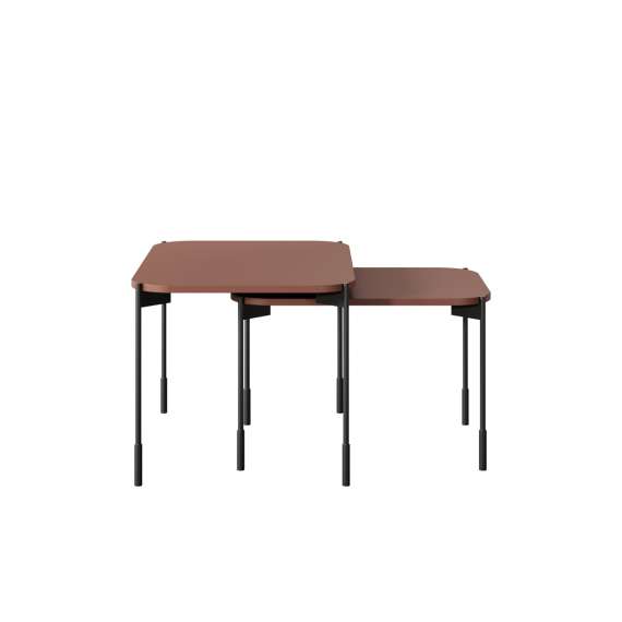 Stuebord Sonatia 70x50 - rustikk rød - metallben