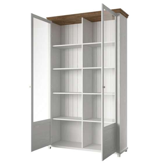 Vitrineskap Evora 126x200 cm - Abisko ash - Eik lefkas