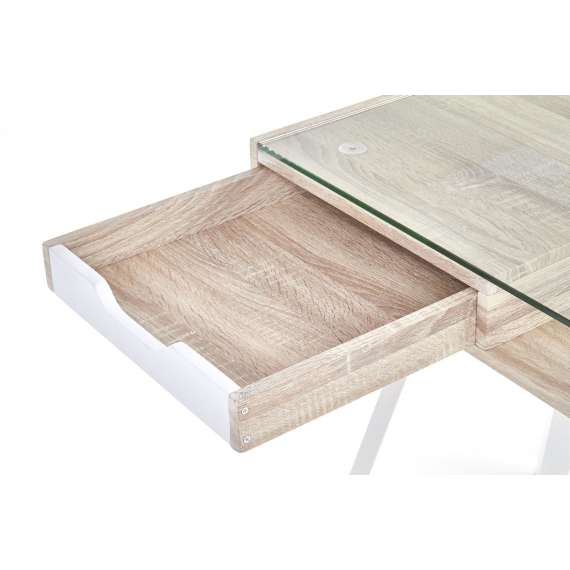 Skrivebord Pena 120x60 cm - eik sonoma - hvit matt