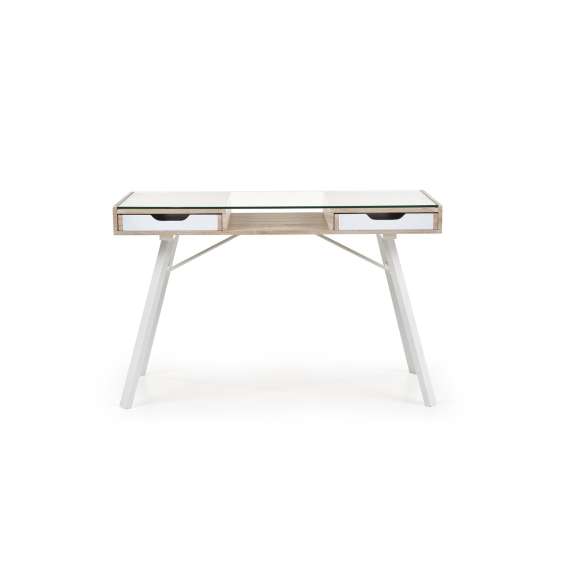 Skrivebord Pena 120x60 cm - eik sonoma - hvit matt