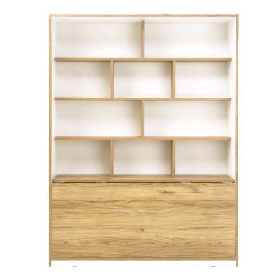 Reol med skrivebord Smarta 160 cm - Bokhylle - Flere hyller