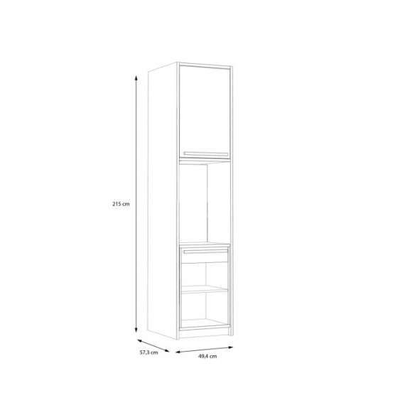 Skap med skjult skrivebord Smarta 49 cm - Høyskap