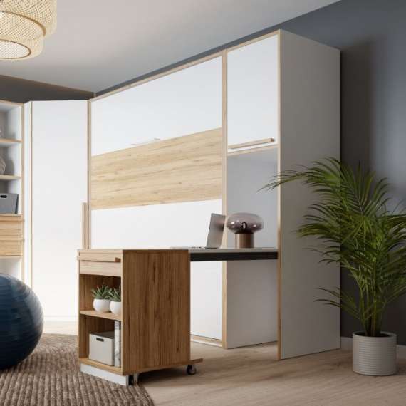 Skap med skjult skrivebord Smarta 49 cm - Høyskap