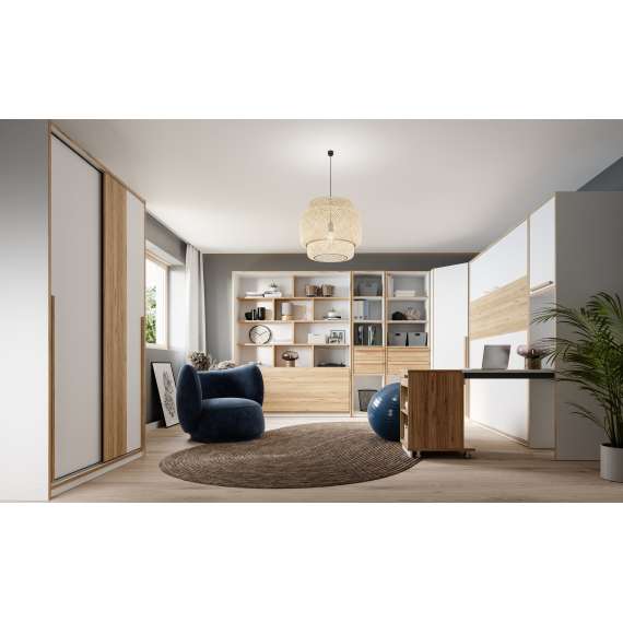 Skap med skjult skrivebord Smarta 49 cm - Høyskap