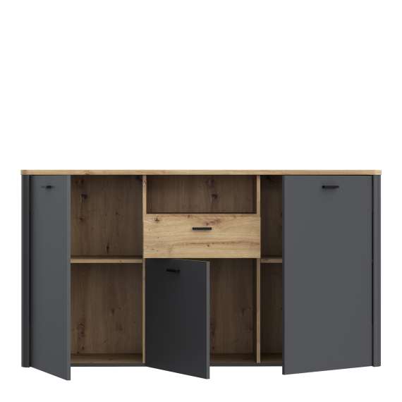 Skjenk Adia 158x86 cm - 3 dører - 1 skuff