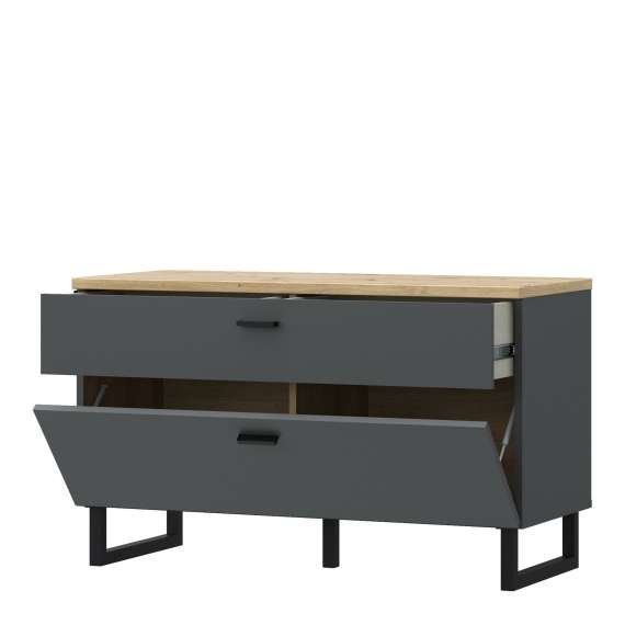 Tv-benk Adia 96x58 cm - med metallben - Høy