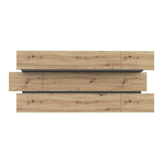 Vegghylle Adia 195 cm - Eik - Veggpanel