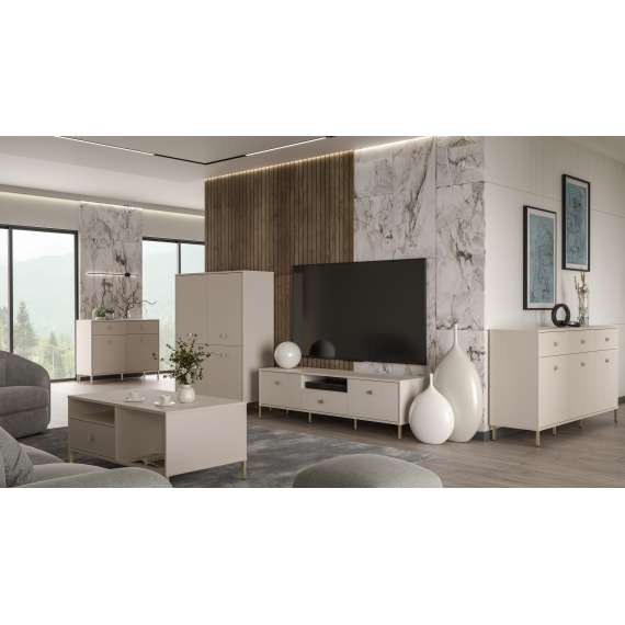 Skjenk Atrice 169x90 cm - med ben - Sand matt