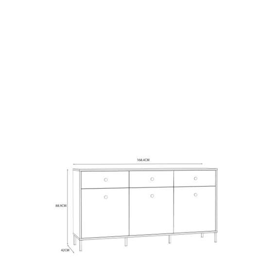 Skjenk Atrice 169x90 cm - med ben - Sand matt