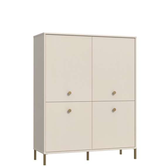Skap Atrice 114x144 cm - med ben - 4 dører