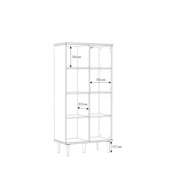 Høyskap Calasetta 80x167 cm - med ben - Flettet fronter