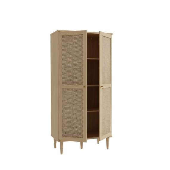 Høyskap Calasetta 80x167 cm - med ben - Flettet fronter