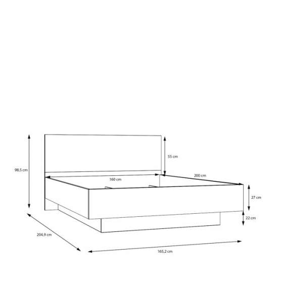 Seng Belardo 160x200 cm - med oppbevaring