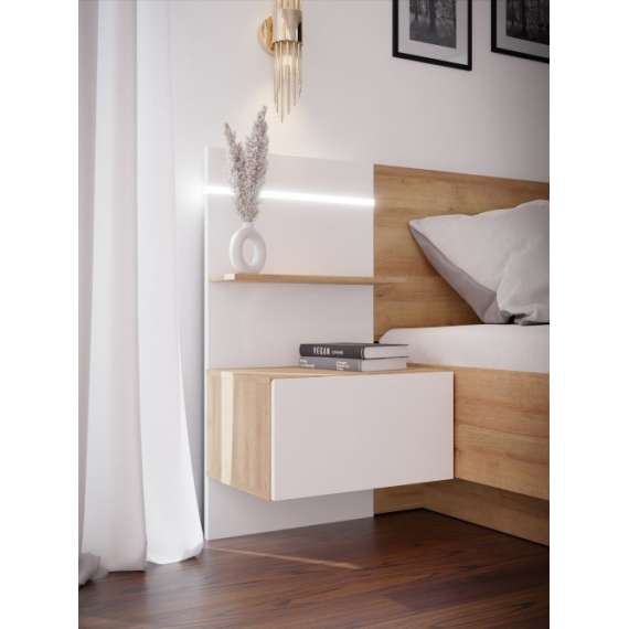 Nattbord Belardo 50 cm - med belysning