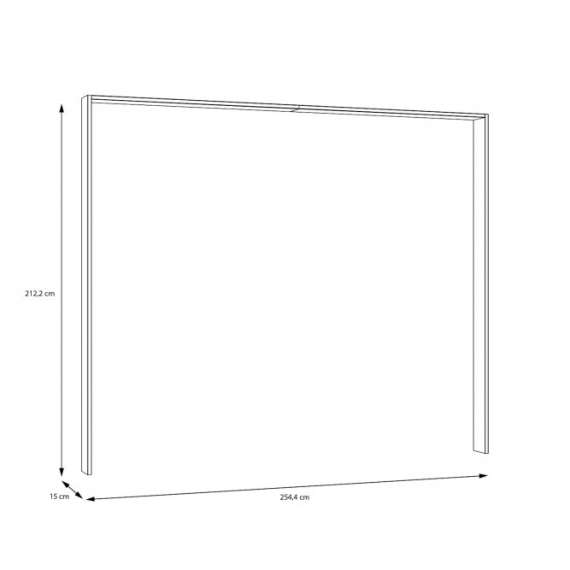 Garderobeskap Belardo 250x210 cm - 5 dører - 2 skuffer