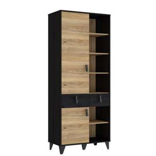 Reol - høyskap Lya 83x200 cm - 2 dører - 2 skuffer