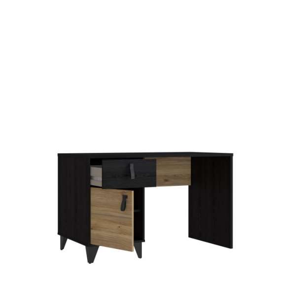 Skrivebord Lya 120 cm - 1 dør - 2 skuff - med treben