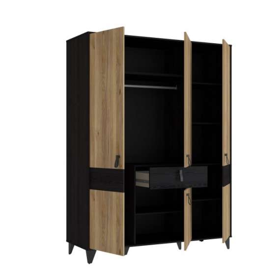 Garderobeskap Lya 153x200 cm - med ben