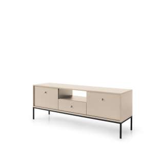 TV-benk Mono 154x56 cm - Beige - 1 skuff - 2 dører