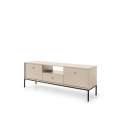 TV-benk Mono 154x56 cm - Beige - 1 skuff - 2 dører