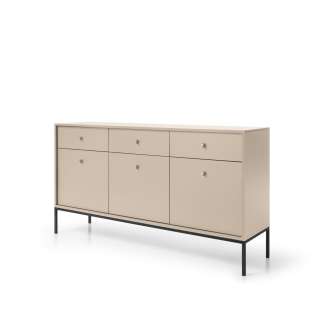 Skjenk Mono 154x83 cm - Beige - 3 skuffer - 3 dører