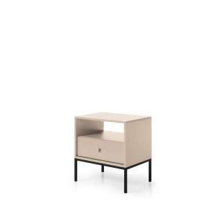 Nattbord Mono 54x46 cm - Beige - 1 skuff