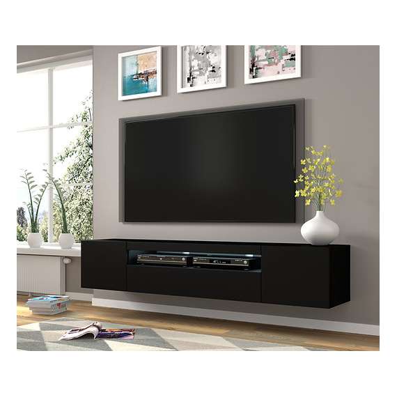 Tv-benk AURA 200 - svart matt