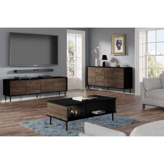 Skjenk SHERWOOD 180x89 - 4 dører- rillet fronter